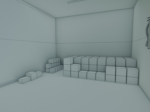 Basement Area - Low Poly - Game Ready - PBR Modelo 3D