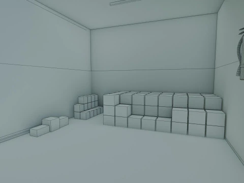 Basement Area - Low Poly - Game Ready - PBR 3D Model
