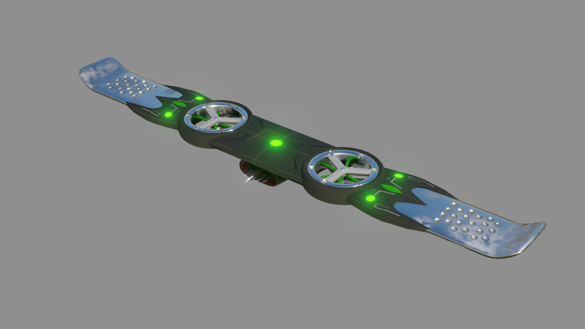 Goblin Hover Board - Low Poly - Game Ready - PBR 3D Model .c4d .max .obj .3ds .fbx .stl .blend