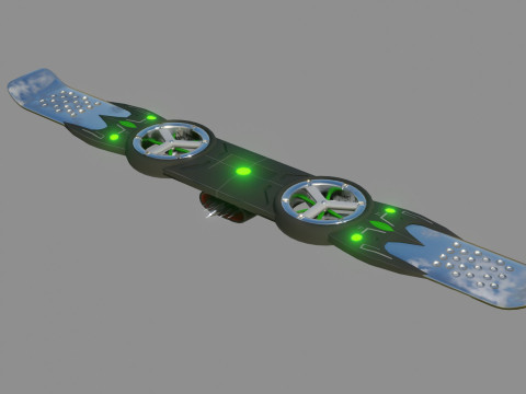 Goblin Hover Board - Low Poly - Game Ready - PBR 3D Model