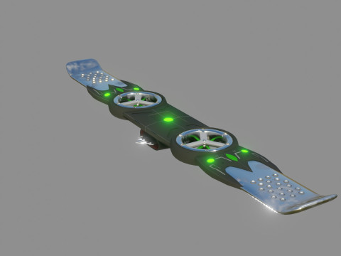 Goblin Hover Board - Low Poly - Game Ready - PBR Modello 3D