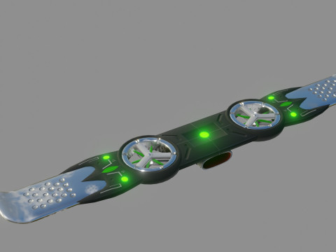 Goblin Hover Board - Low Poly - Game Ready - PBR Modello 3D