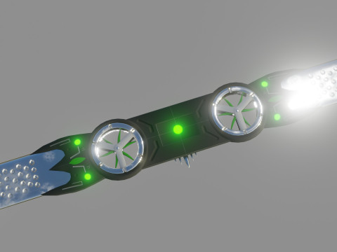 Goblin Hover Board - Low Poly - Game Ready - PBR Modello 3D