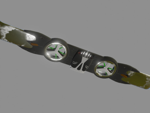 Goblin Hover Board - Low Poly - Game Ready - PBR Modello 3D