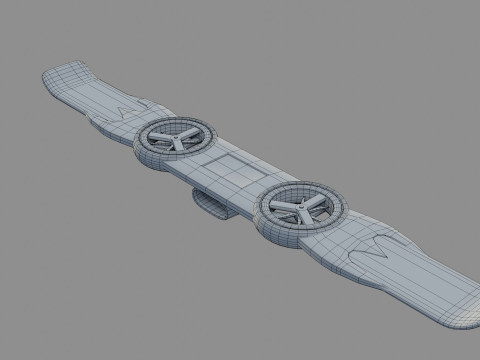 Goblin Hover Board - Low Poly - Game Ready - PBR Modello 3D