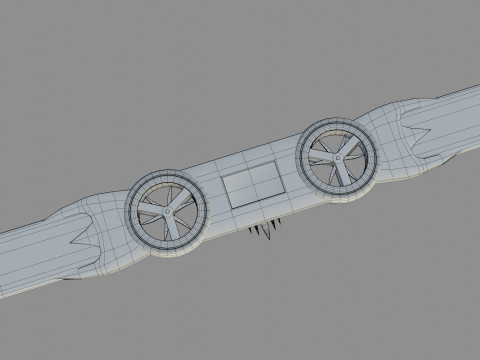 Goblin Hover Board - Low Poly - Game Ready - PBR Modello 3D