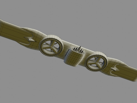 Goblin Hover Board - Low Poly - Game Ready - PBR Modello 3D