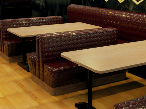 Restaurant Interior - Game Ready - PBR Modèle 3D