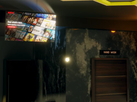 Restaurant Interior - Game Ready - PBR 3D Model