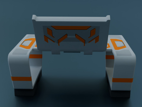 Sci-Fi Workspace - Low poly - PBR - Game ready 3D-Modell