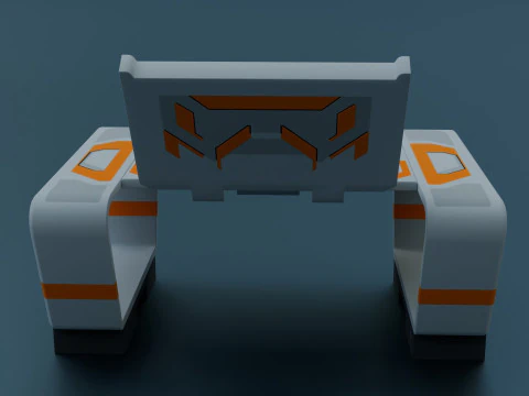 Sci-Fi Workspace - Low poly - PBR - Game ready 3D Model