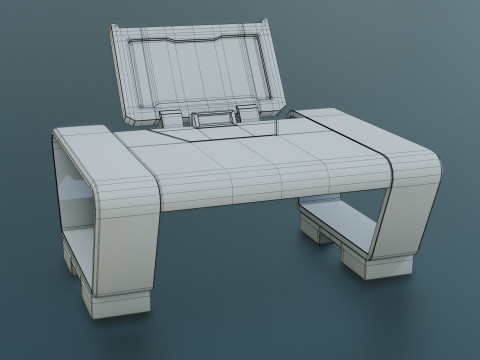 Sci-Fi Workspace - Low poly - PBR - Game ready 3D-Modell
