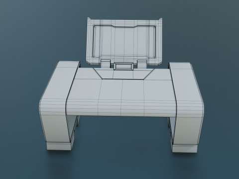 Sci-Fi Workspace - Low poly - PBR - Game ready 3D-Modell