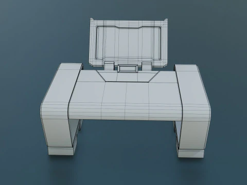 Sci-Fi Workspace - Low poly - PBR - Game ready 3D Model