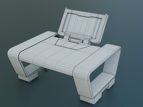 Sci-Fi Workspace - Low poly - PBR - Game ready 3D-Modell