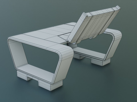 Sci-Fi Workspace - Low poly - PBR - Game ready 3D-Modell