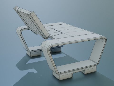 Sci-Fi Workspace - Low poly - PBR - Game ready 3D-Modell