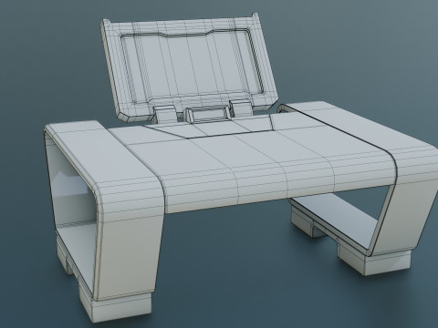 Sci-Fi Workspace - Low poly - PBR - Game ready 3D-Modell