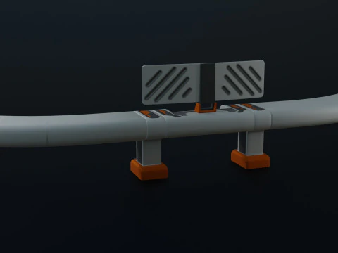 Sci fi Workspace - Low Poly - Game Ready - PBR 3D Model
