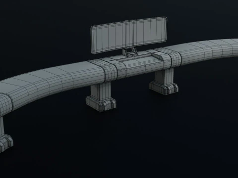 Sci fi Workspace - Low Poly - Game Ready - PBR 3D Model