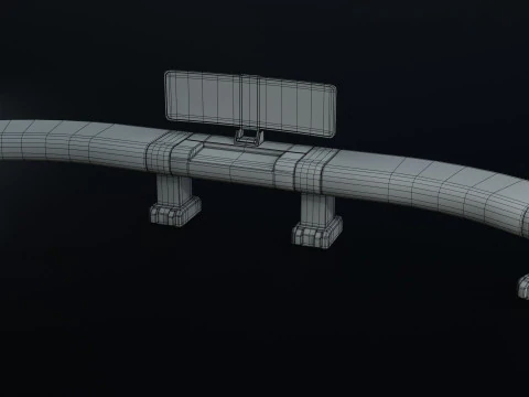 Sci fi Workspace - Low Poly - Game Ready - PBR 3D Model