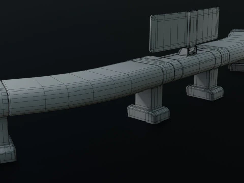 Sci fi Workspace - Low Poly - Game Ready - PBR 3D Model