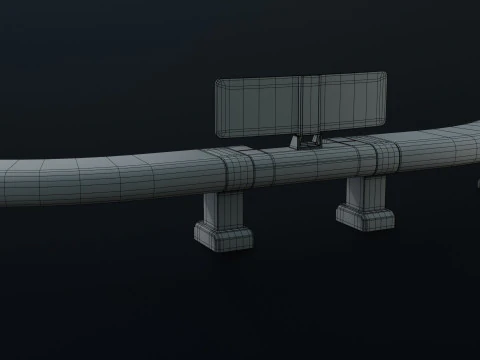 Sci fi Workspace - Low Poly - Game Ready - PBR 3D Model