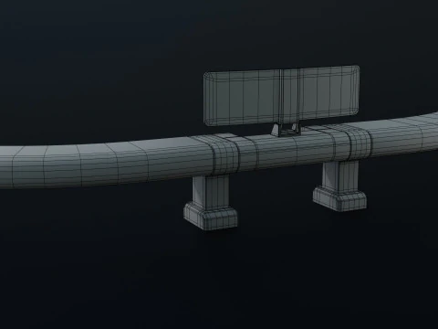 Sci fi Workspace - Low Poly - Game Ready - PBR 3D Model