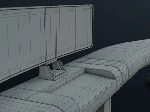 Sci fi Workspace - Low Poly - Game Ready - PBR 3D Model