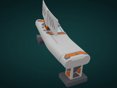 Sci-Fi Workspace - Low Poly - Game Ready - PBR 3D Model