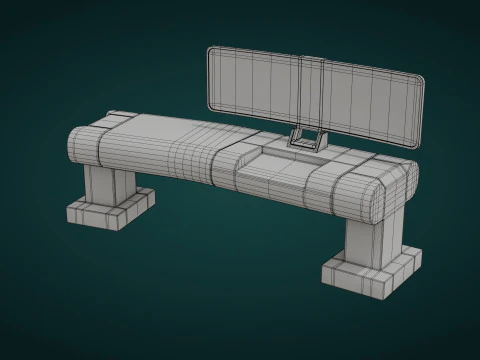 Sci-Fi Workspace - Low Poly - Game Ready - PBR 3D Model