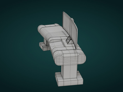 Sci-Fi Workspace - Low Poly - Game Ready - PBR 3Dモデル