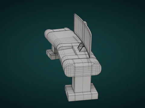 Sci-Fi Workspace - Low Poly - Game Ready - PBR 3D Model