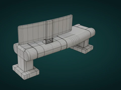 Sci-Fi Workspace - Low Poly - Game Ready - PBR 3D Model
