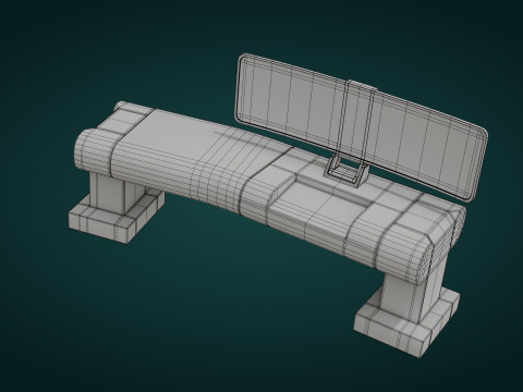 Sci-Fi Workspace - Low Poly - Game Ready - PBR 3Dモデル