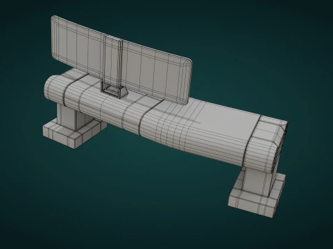 Sci-Fi Workspace - Low Poly - Game Ready - PBR 3D Model