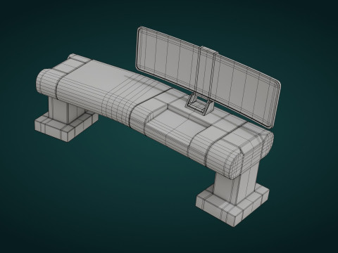 Sci-Fi Workspace - Low Poly - Game Ready - PBR 3Dモデル