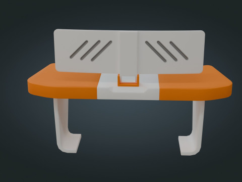 Sci fi Workspace - Low Poly - Game Ready - PBR Modèle 3D