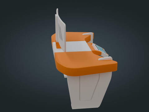 Sci fi Workspace - Low Poly - Game Ready - PBR Modèle 3D