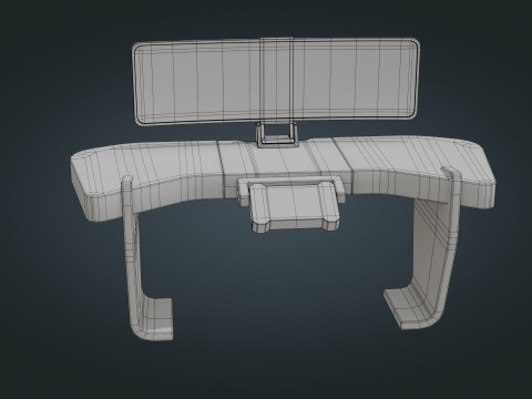 Sci fi Workspace - Low Poly - Game Ready - PBR Modèle 3D