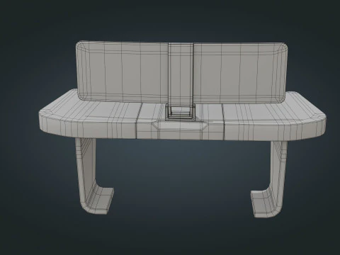 Sci fi Workspace - Low Poly - Game Ready - PBR 3D Model