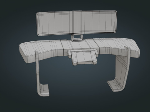 Sci fi Workspace - Low Poly - Game Ready - PBR Modèle 3D