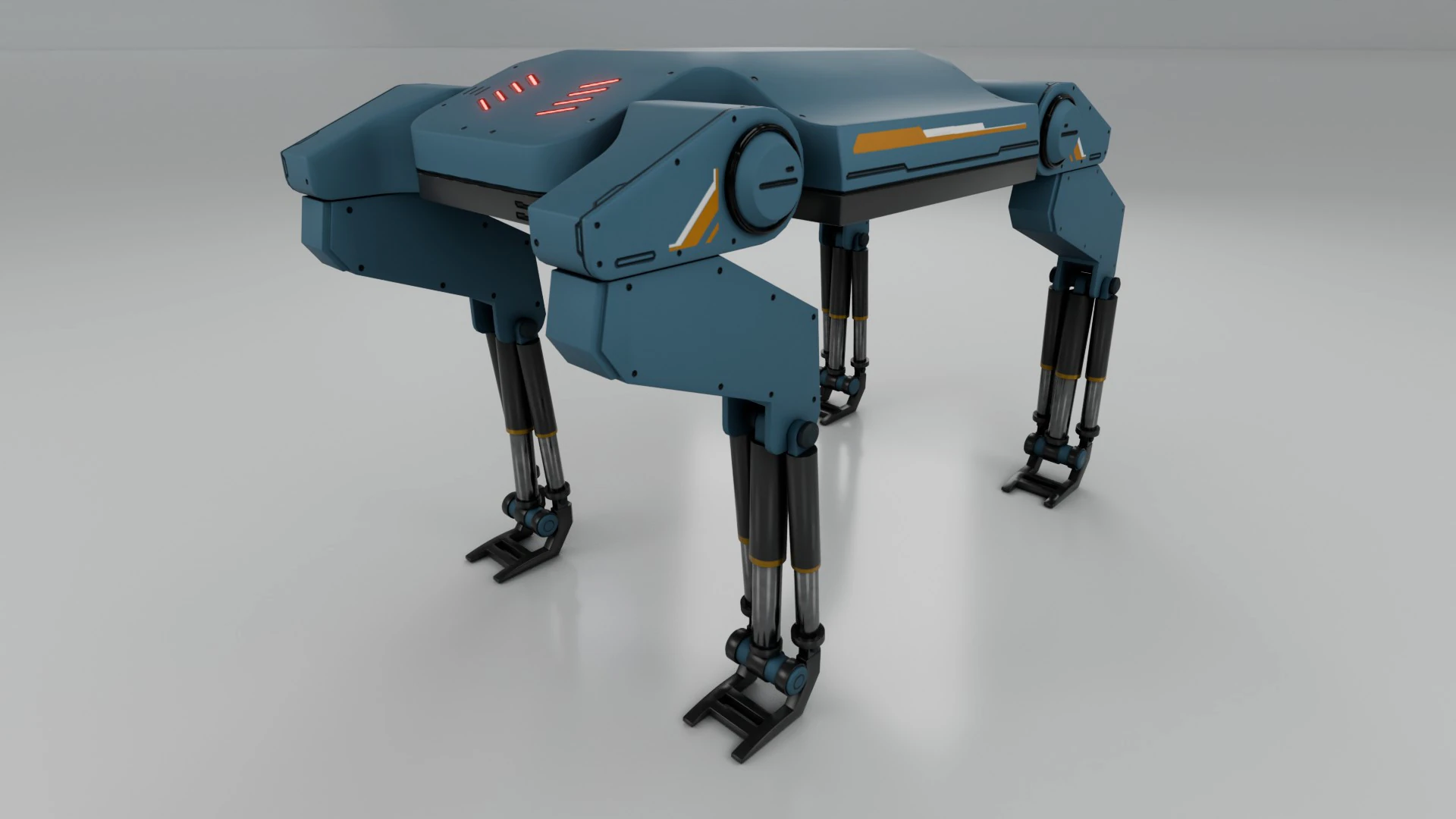 Sci-Fi Robotic Beast - Low poly - Game Ready - PBR 3D Model .c4d .max .obj .3ds .fbx .stl .blend