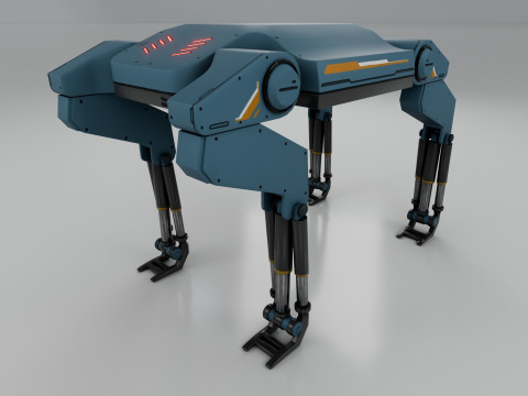 Sci-Fi Robotic Beast - Low poly - Game Ready - PBR 3D मॉडल