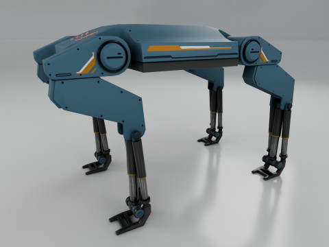 Sci-Fi Robotic Beast - Low poly - Game Ready - PBR Modèle 3D