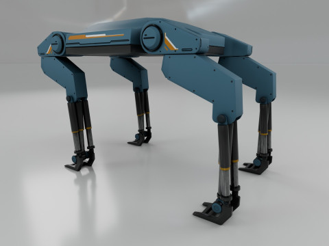 Sci-Fi Robotic Beast - Low poly - Game Ready - PBR Modèle 3D