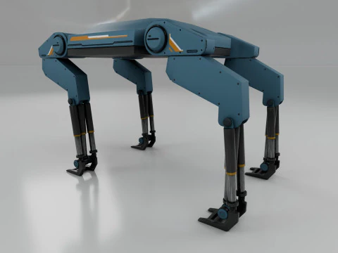 Sci-Fi Robotic Beast - Low poly - Game Ready - PBR 3D Model