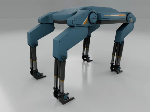 Sci-Fi Robotic Beast - Low poly - Game Ready - PBR 3D Model