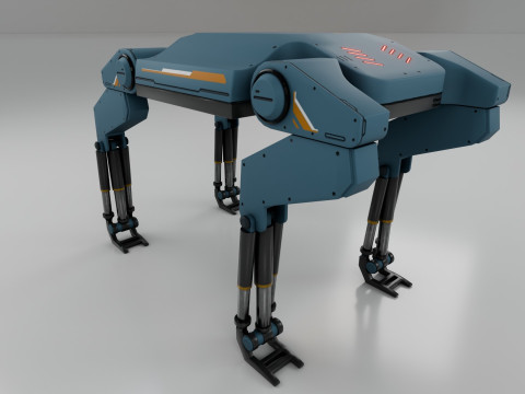 Sci-Fi Robotic Beast - Low poly - Game Ready - PBR Modèle 3D