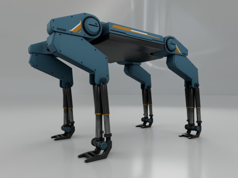 Sci-Fi Robotic Beast - Low poly - Game Ready - PBR Modèle 3D